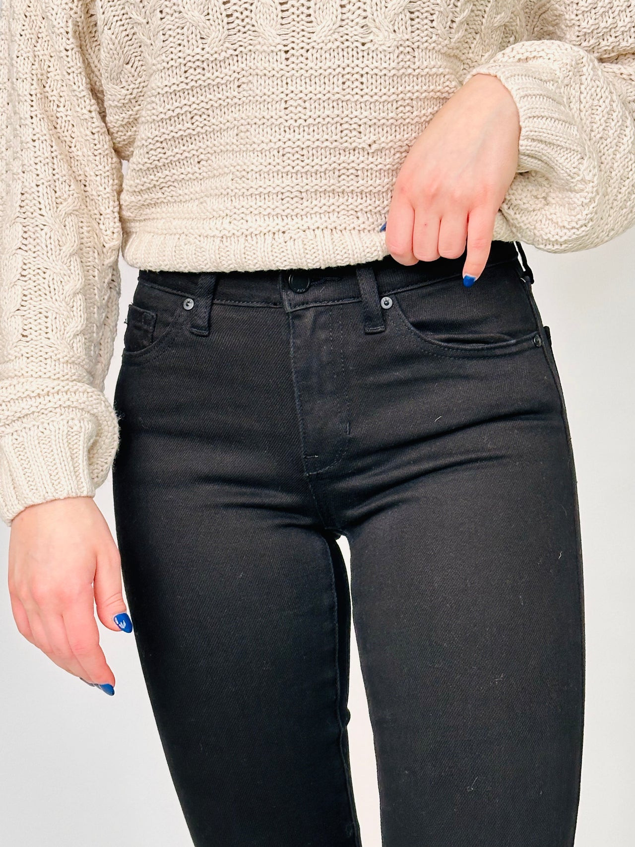 Not Too Fancy Low Rise Flare Black, Bootcut Denim by Just Black | LIT Boutique