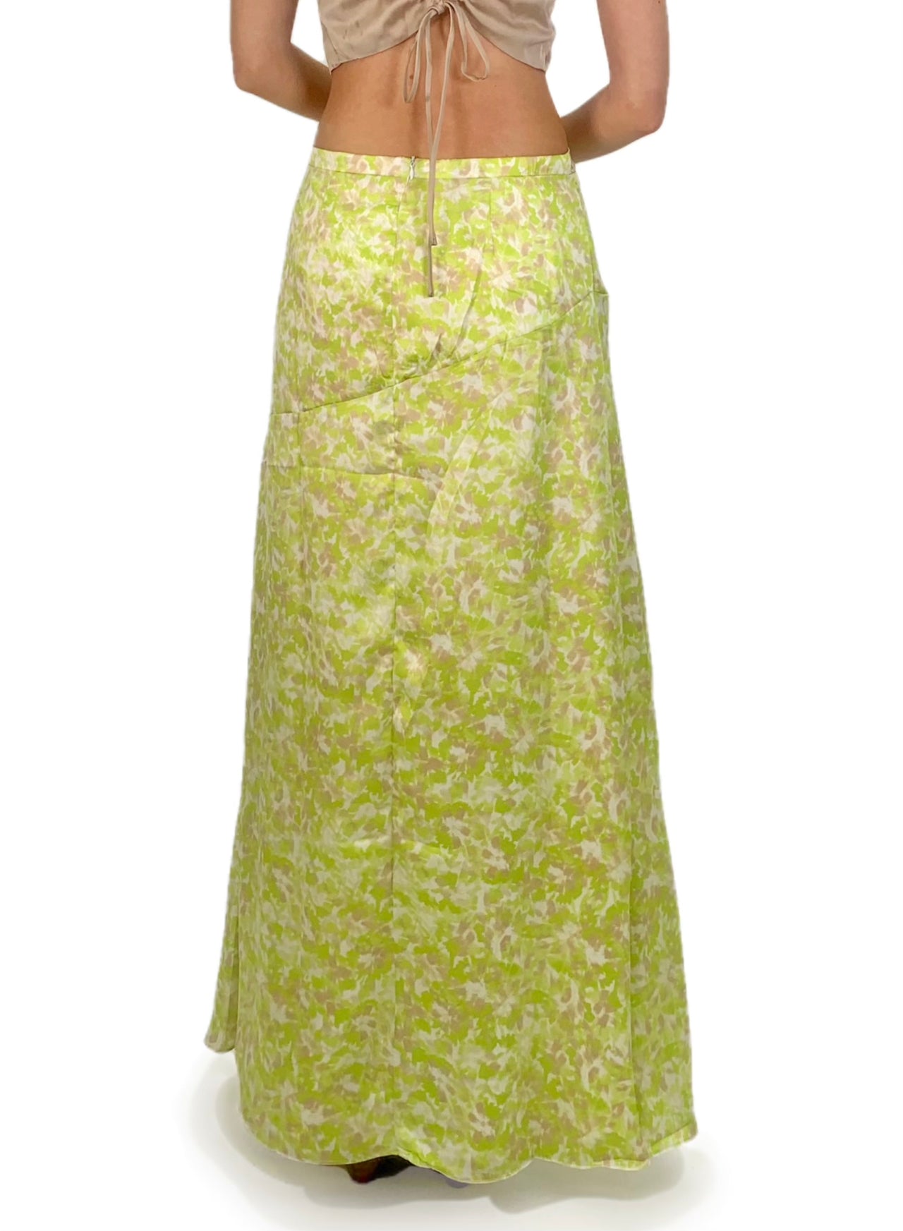 Kaiya Side Slit Back Zipper Long Skirt, Maxi Skirt by Endless Blu | LIT Boutique