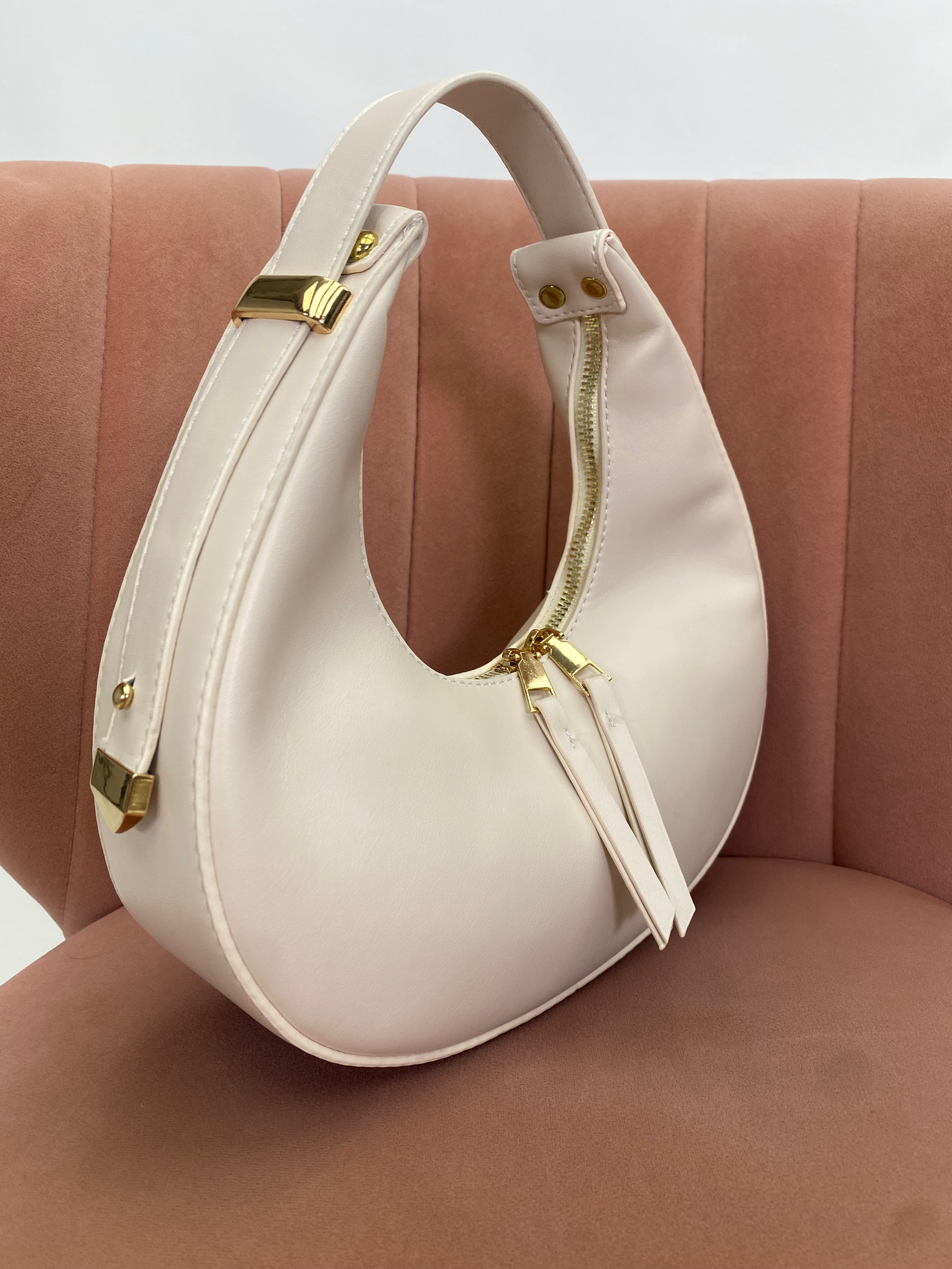 Percy Shoulder Bag Beige, Evening Bag by Swan Madchen | LIT Boutique
