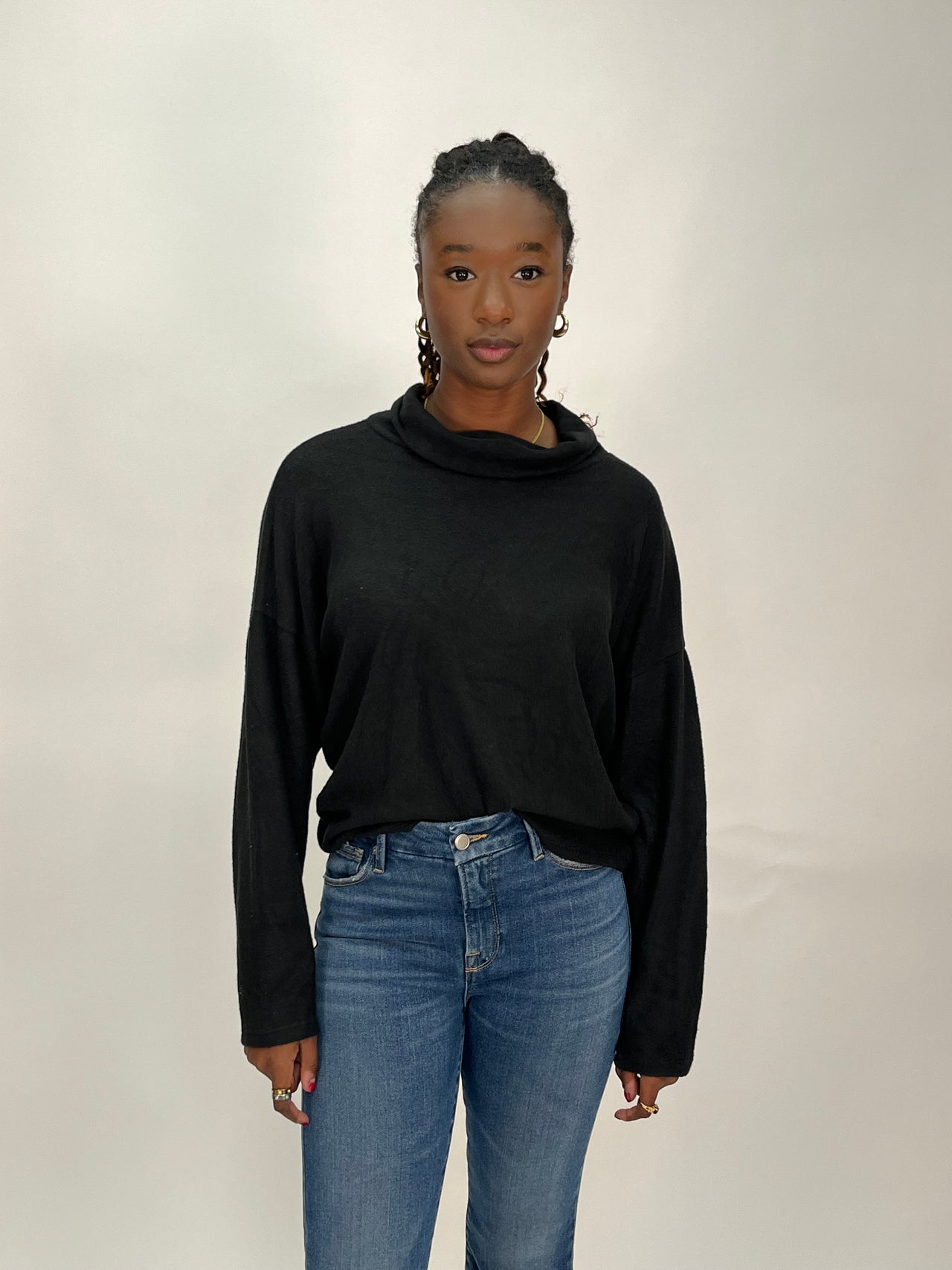 Dont Get It Twisted Sweater Black, Sweater by Wasabi + Mint | LIT Boutique