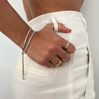 Thumbnail for Jodie Tennis Bracelet Gold, Bracelet Jewelry by Ellie Vail | LIT Boutique