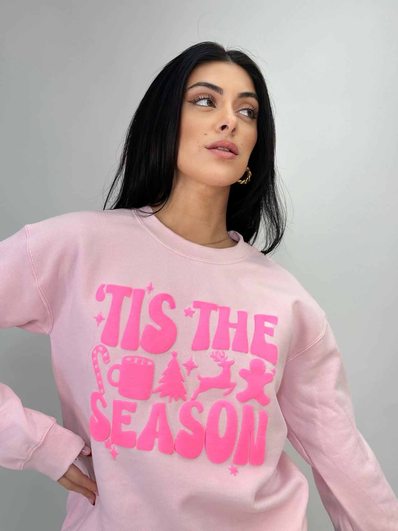 Tis The Season Pink Crewneck, Sweat Lounge by Dash Forward | LIT Boutique