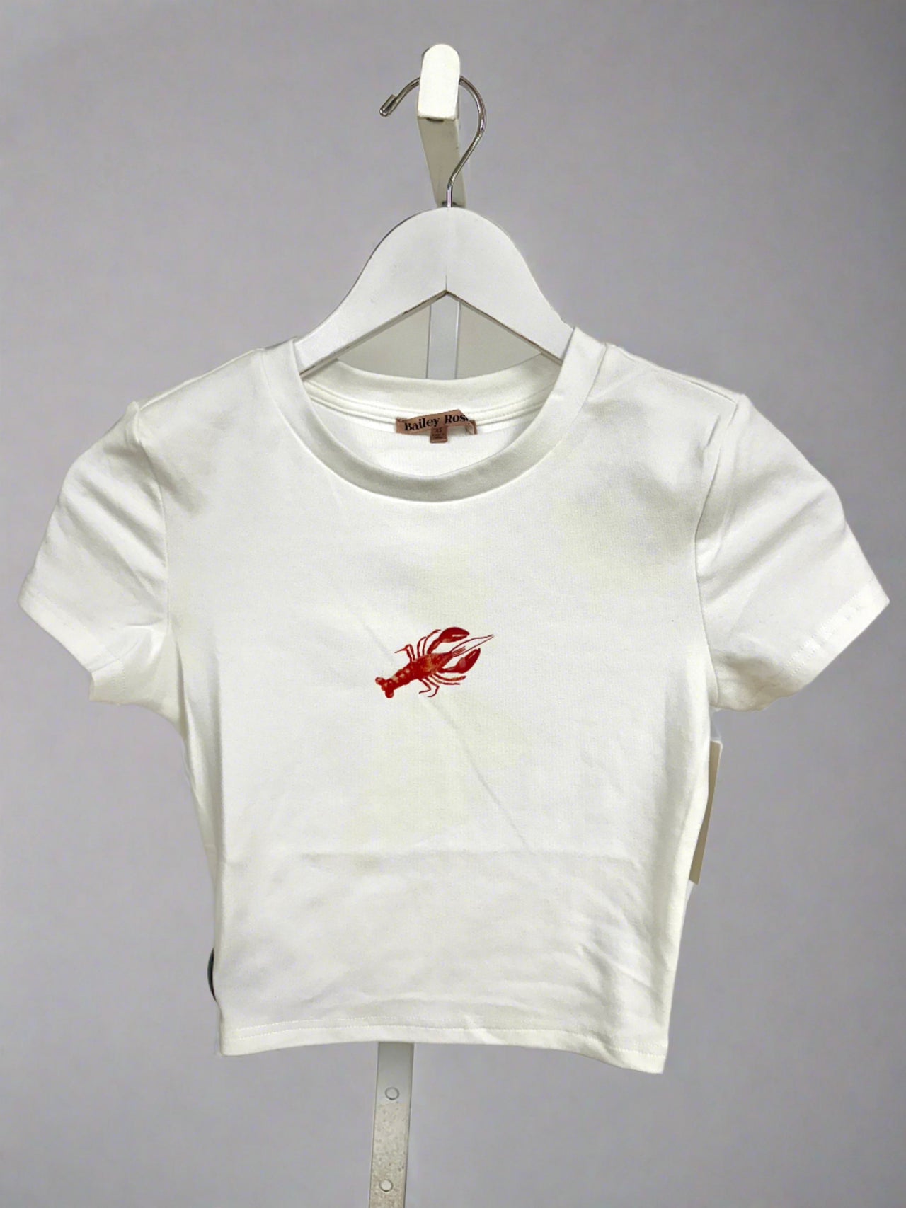 Lobster Tee White, Short Tee by Bailey Rose | LIT Boutique