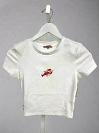 Thumbnail for Lobster Tee White, Short Tee by Bailey Rose | LIT Boutique