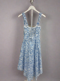 Thumbnail for Cobalt Skies Floral Midi Dress Blue White, Mini Dress by Olivaceous | LIT Boutique