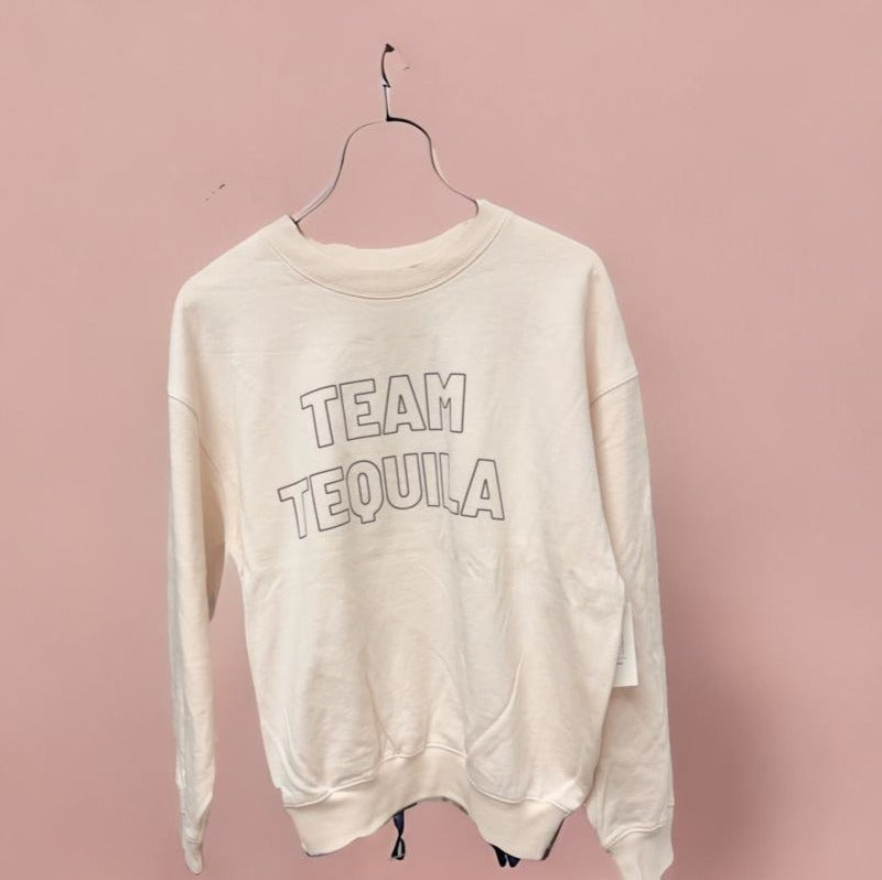 Team Tequila Graphic Sweatshirt Cream, Sweat Lounge by Tres Bien | LIT Boutique