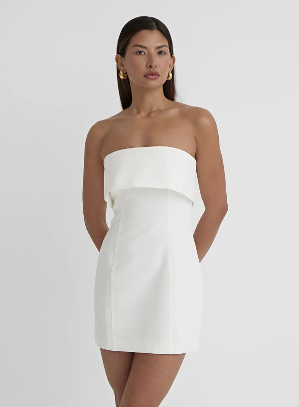 Tamiko Mini Dress White, Mini Dress by 4th & Reckless | LIT Boutique