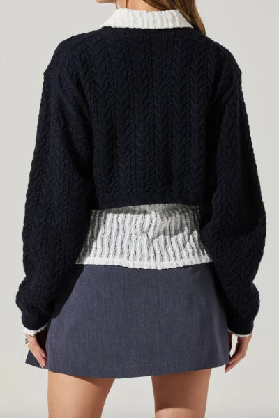 Jorah Sweater Midnight, Sweater by ASTR | LIT Boutique