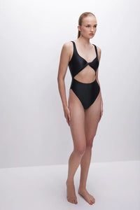 Thumbnail for Twisted Cut Out Swimsuit Black, Swim by Good American | LIT Boutique