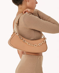 Thumbnail for Maple Chain Sand Shoulder Bag, Evening Bag by Billini | LIT Boutique