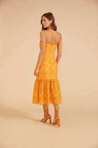 Thumbnail for Huxton Midi Dress Orange, Midi Dress by Mink Pink | LIT Boutique