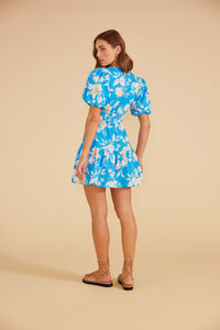 Thumbnail for Zinnia Mini Dress Blue, Mini Dress by Mink Pink | LIT Boutique