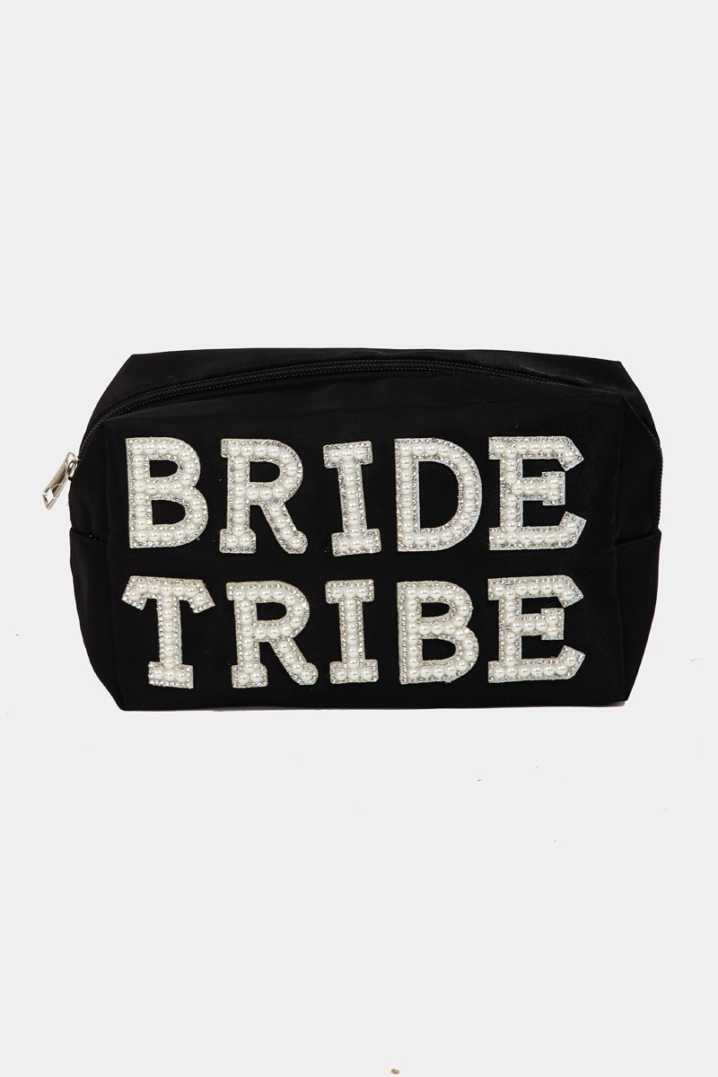 Bride Tribe Pouch Black, Evening Bag by Fame Accessories | LIT Boutique