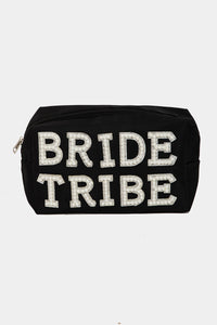 Thumbnail for Bride Tribe Pouch Black, Evening Bag by Fame Accessories | LIT Boutique