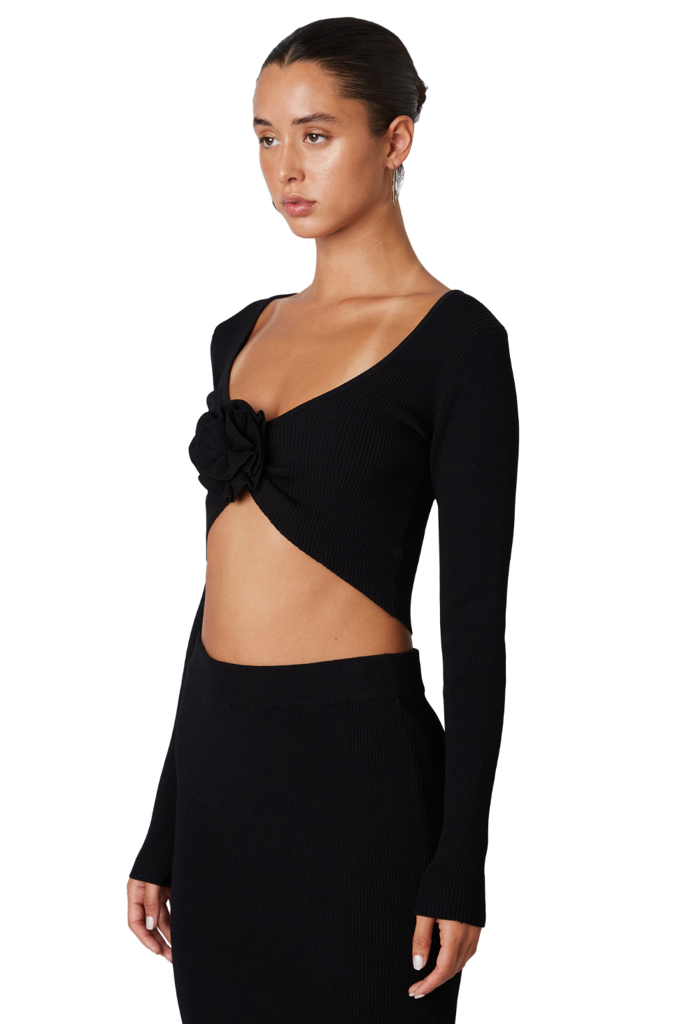 Monmartre Sweater Top Black, Long Blouse by Nia | LIT Boutique
