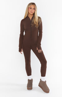 Thumbnail for Lodge Onesie Chocolate, Sweat Lounge by Show Me Your MuMu | LIT Boutique