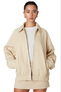 Thumbnail for Beau Bomber Jacket Natural, Coat Jacket by NIA | LIT Boutique