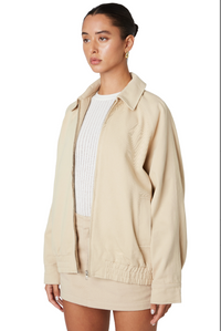 Thumbnail for Beau Bomber Jacket Natural, Coat Jacket by NIA | LIT Boutique