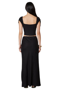 Thumbnail for 90s Bias Black Maxi Skirt, Maxi Skirt by NIA | LIT Boutique