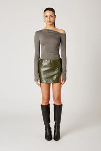 Thumbnail for Moon Skort Olive, Mini Skirt by NIA | LIT Boutique