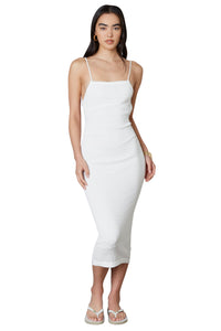 Thumbnail for Open Back Knit Dress White, Midi Dress by NIA | LIT Boutique