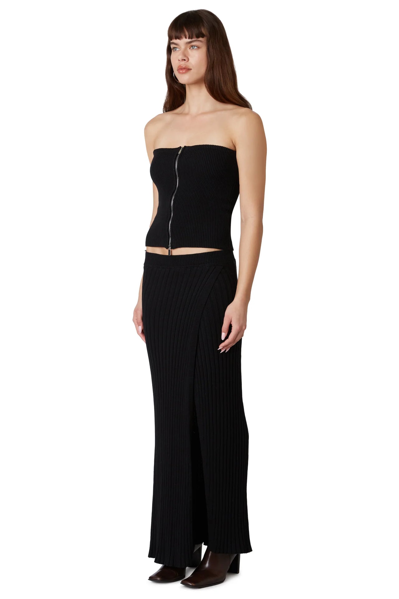 Leila Black Knit Maxi Skirt, Maxi Skirt by NIA | LIT Boutique