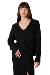 Thumbnail for Farah V Neck Black Sweater, Sweater by NIA | LIT Boutique