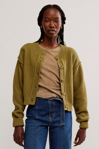 Thumbnail for Lila Cardi Olive Branch, Cardigan Sweater by Free People | LIT Boutique