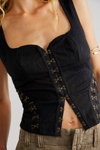Thumbnail for Dont Look Back Top Black, Tank Blouse by Free People | LIT Boutique