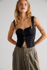 Thumbnail for Dont Look Back Top Black, Tank Blouse by Free People | LIT Boutique