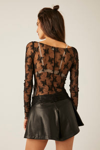Thumbnail for Full Bloom Layering Top Black, Long Blouse by Free People | LIT Boutique