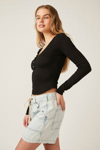 Thumbnail for Keep It Basic Top Black, Tops by Free People | LIT Boutique