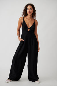 Thumbnail for Emma One Piece Black, Jumpsuit Dress by Free People | LIT Boutique