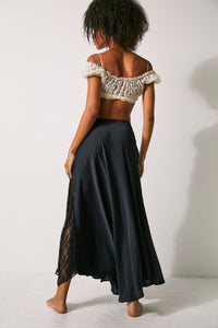 Thumbnail for Make Your Mine 1/2 Slip Black, Maxi Skirt by Free People | LIT Boutique