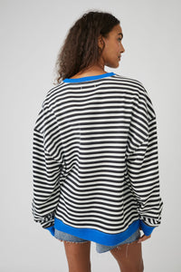 Thumbnail for Classic Striped Crew Black Combo, Sweater by Free People | LIT Boutique