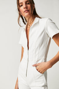 Thumbnail for Jayde Flare Jumpsuit Pure White, Jumpsuit Dress by Free People | LIT Boutique