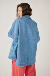 Thumbnail for Madison City Denim Jacket Solar Wash, Jacket by Free People | LIT Boutique