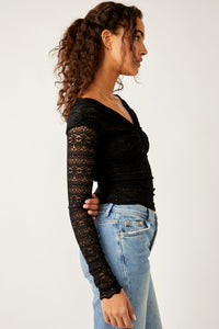 Thumbnail for Hold Me Closer Top Black, Long Blouse by Free People | LIT Boutique