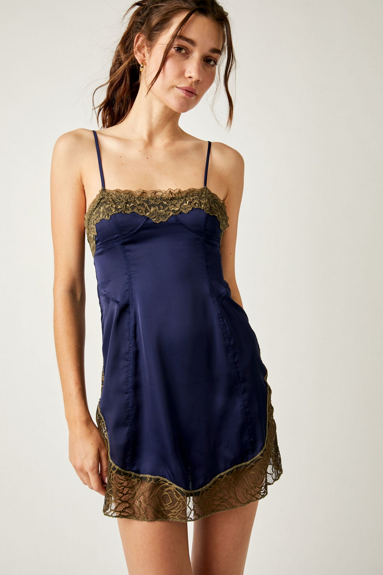 Aries Rising Mini Slip Navy, Mini Dress by Free People | LIT Boutique