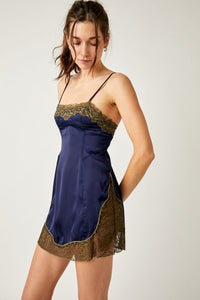 Thumbnail for Aries Rising Mini Slip Navy, Mini Dress by Free People | LIT Boutique