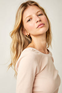 Thumbnail for Long Run Layering Top Fallen Rose, Long Tee by Free People | LIT Boutique
