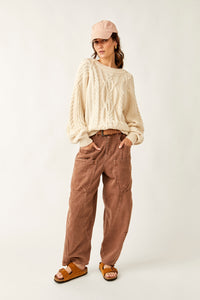 Thumbnail for Frankie Cable Sweater Ivory, Sweater by Free People | LIT Boutique