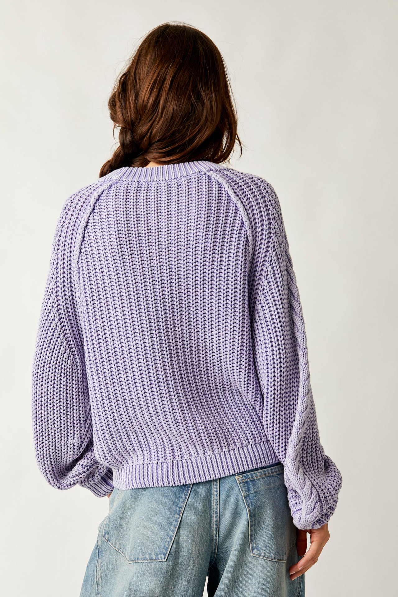Frankie Cable Sweater Heavenly Lavender, Sweater by Free People | LIT Boutique