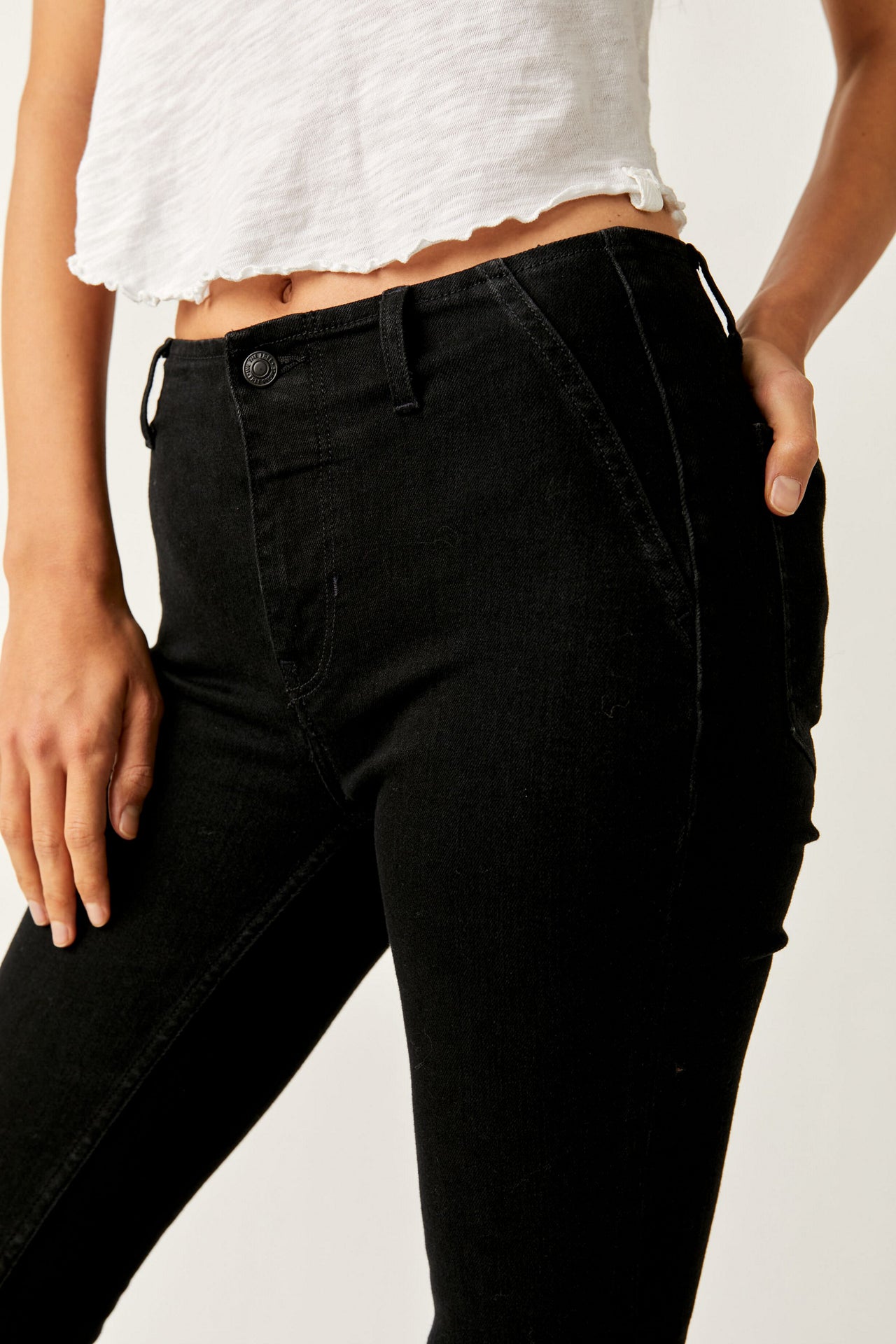 Level Up Slit Bootcut Pitch Black, Bootcut Denim by Free People | LIT Boutique