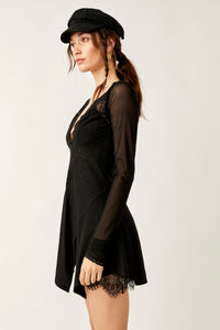 Thumbnail for RendezVous Top Black Combo, Long Blouse by Free People | LIT Boutique