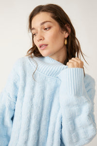 Thumbnail for Care FP Soul Searcher Moc Angel Falls Heather, Sweater by Free People | LIT Boutique