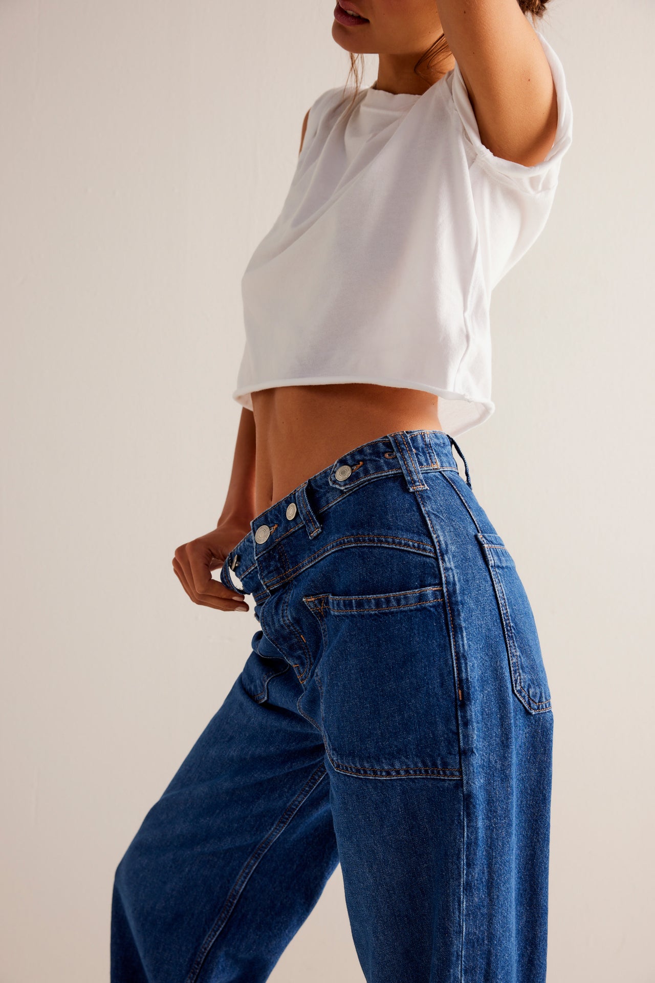 Palmer Cuffed Jean Tunnel Vision, Boyfriend Denim by Free People | LIT Boutique