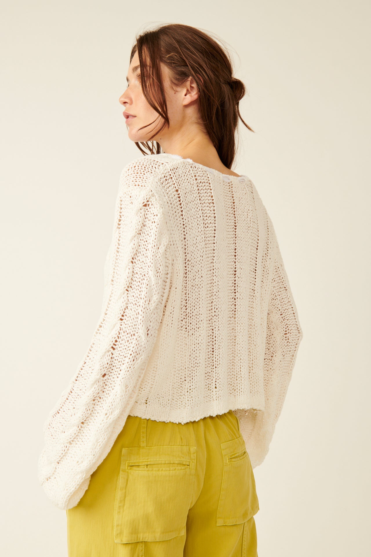 Robyn Cardi Bright White, Cardigan Sweater by Free People | LIT Boutique