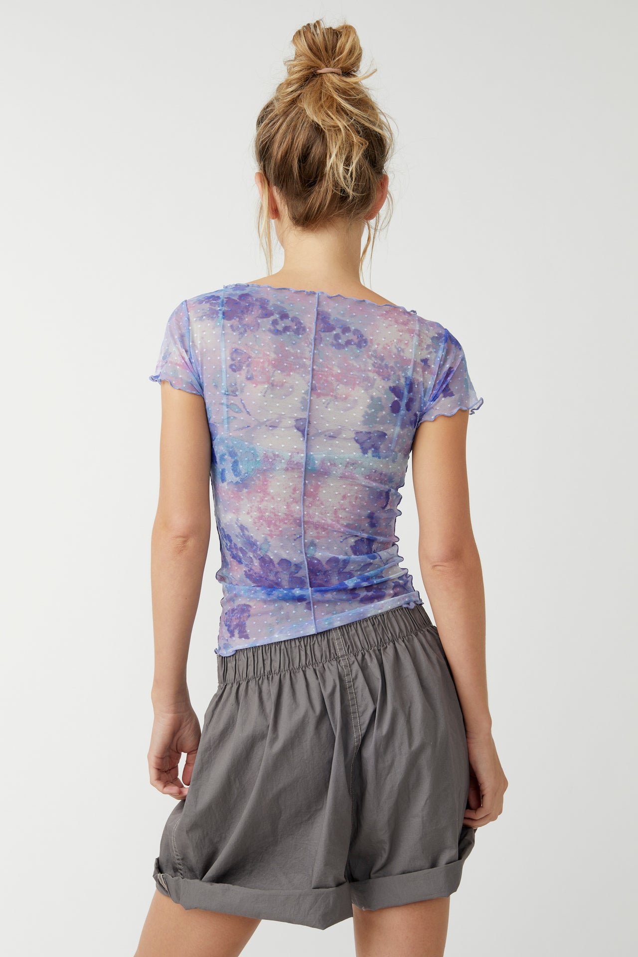 Printed On The Dot Baby Tee Spring Rain Combo, Short Tee by Free People | LIT Boutique