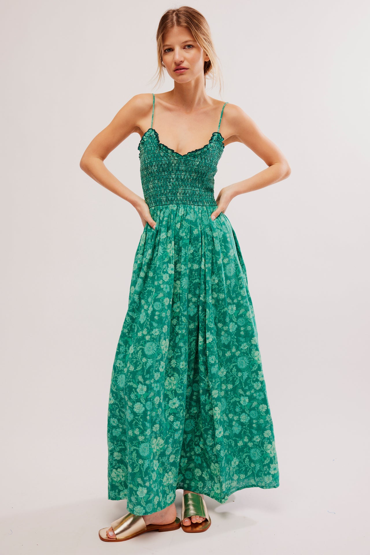 Sweet Nothings Midi Forest Combo, Midi Dress by Free People | LIT Boutique